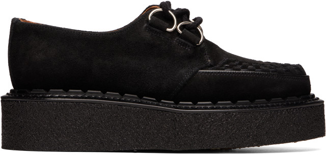 E COX WMNS Skipton No.6 Sole 30㎝ George Cox: Black Skipton Derbys | SSENSE
