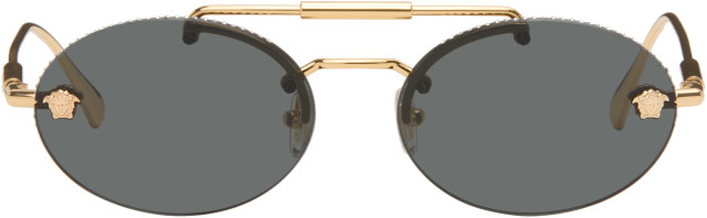 Versace: Gold Medusa Light Sunglasses | SSENSE