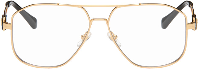 Versace: Gold Medusa Glasses | SSENSE Canada