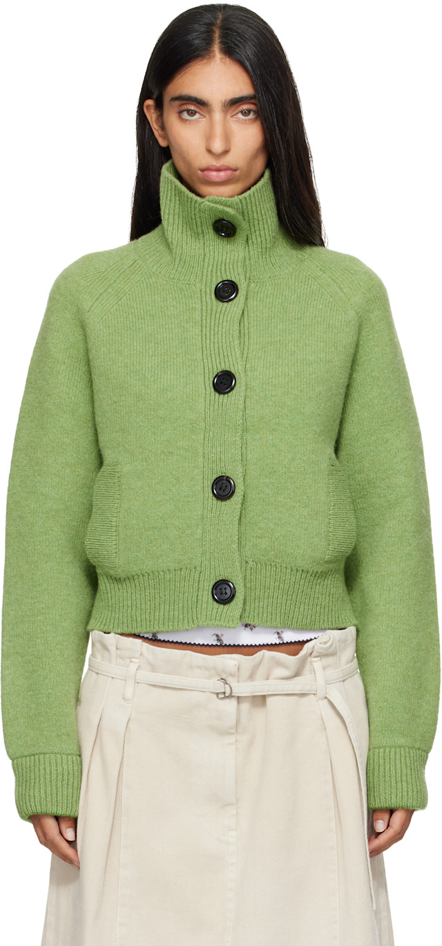 B.B. Wallace: Green Hesse Cardigan | SSENSE