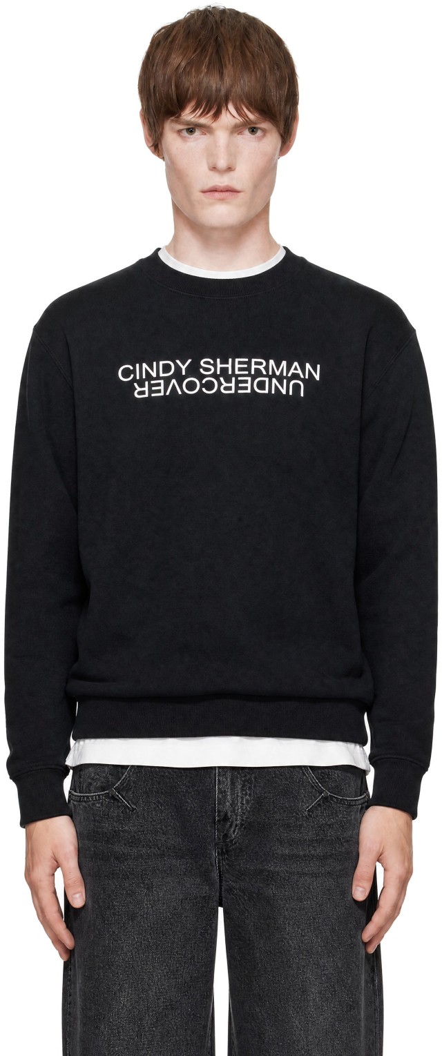 UNDERCOVER Cindy Sherman ニット セーター UNDERCOVER: Black 'Cindy Sherman' Sweatshirt | SSENSE