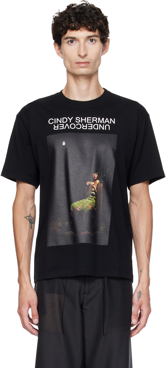 UNDERCOVER: Black Cindy Sherman UC2F4814-3 T-shirt | SSENSE