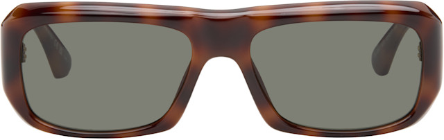 Saint Laurent: Brown SL 869 Logo Sunglasses | SSENSE