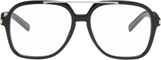 Saint Laurent: ブラック SL 545 Corner Angle Optical Frame メガネ