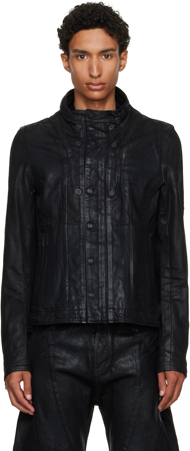 Julius: Black Urban Seamed Denim Jacket | SSENSE