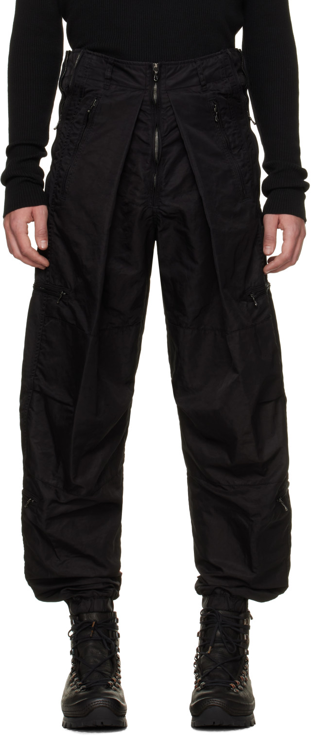 Julius: Black Flight Zip Cargo Pants | SSENSE