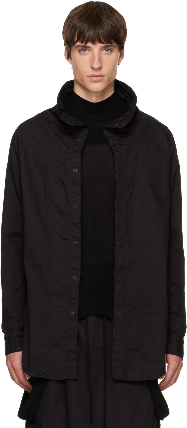 JULIUS: ブラック Volcano Seamed シャツ | SSENSE 日本