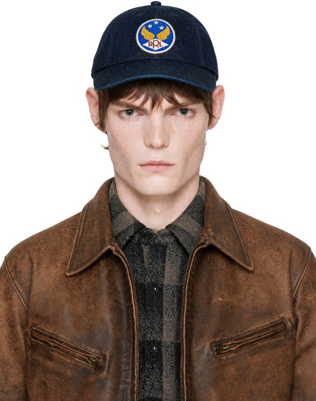 RRL: インディゴ Winged-Logo デニム ベースボールキャップ | SSENSE 日本