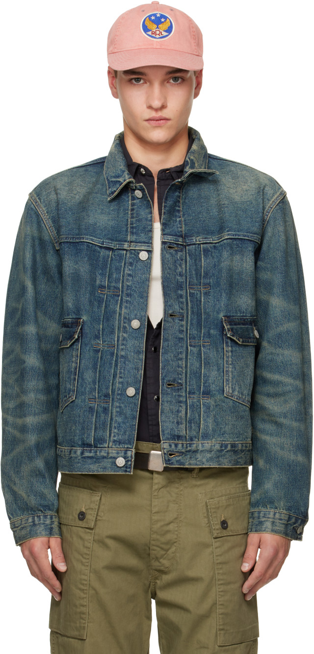 RRL: Blue Type-2 Unlined Denim Trucker Jacket | SSENSE