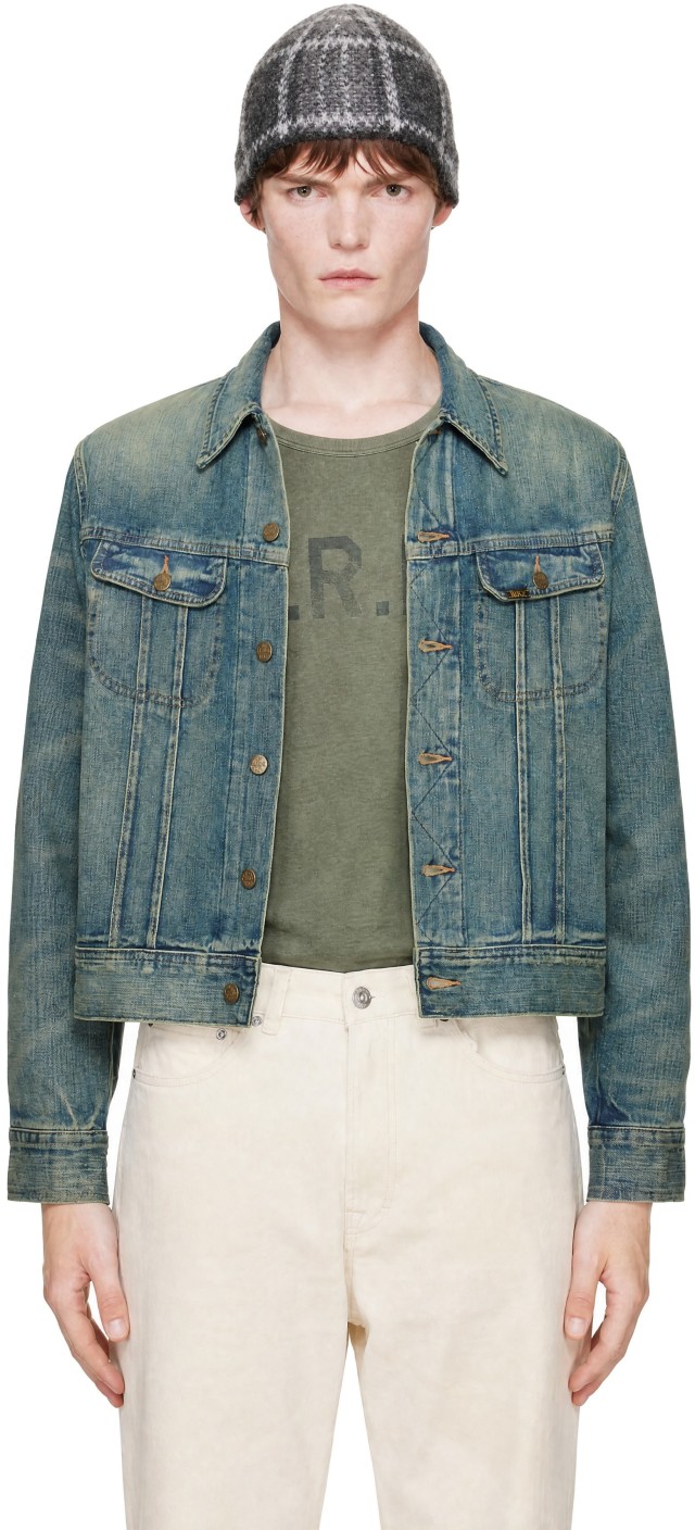 RRL: ブルー インディゴ デニム トラッカージャケット | SSENSE 日本