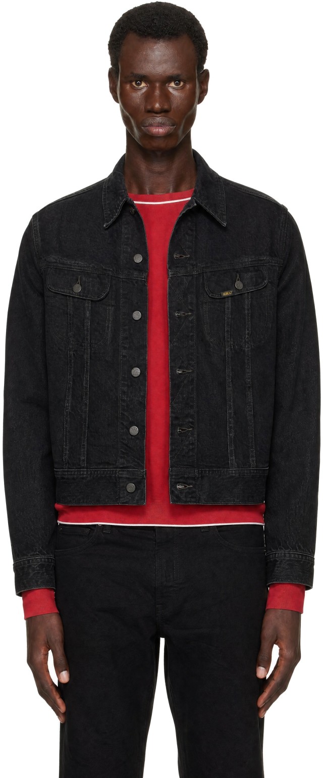 RRL: ブラック Worn-In デニム トラッカージャケット | SSENSE 日本