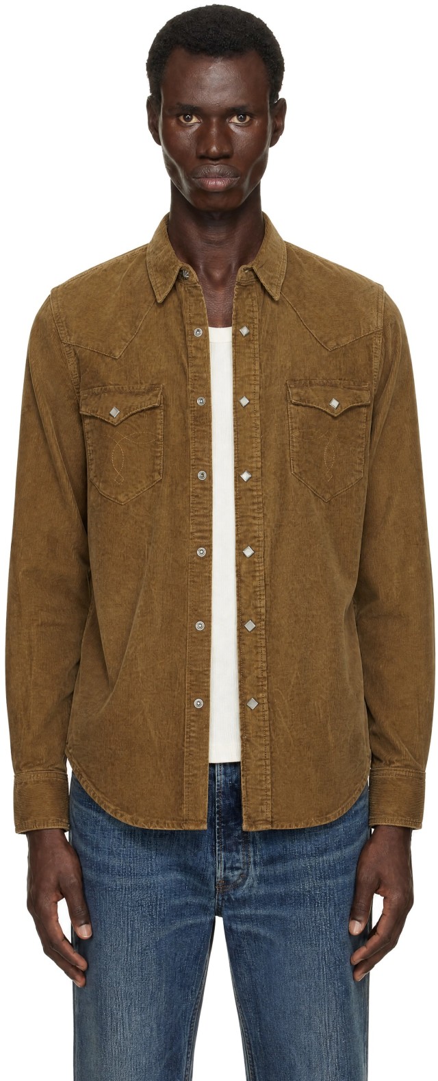 レア 希少 モーリシャス製 初期 RRL 三つ星 コーデュロイ シャツ ブラウン RRL: タン コーデュロイ シャツ | SSENSE 日本