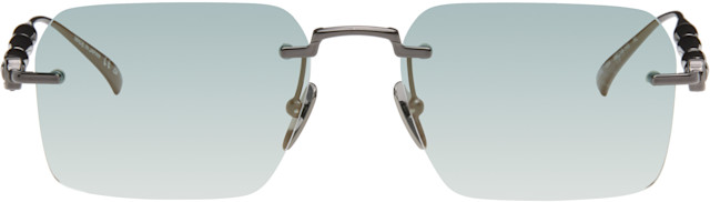 Gucci: Black Frameless Rectangular Sunglasses | SSENSE