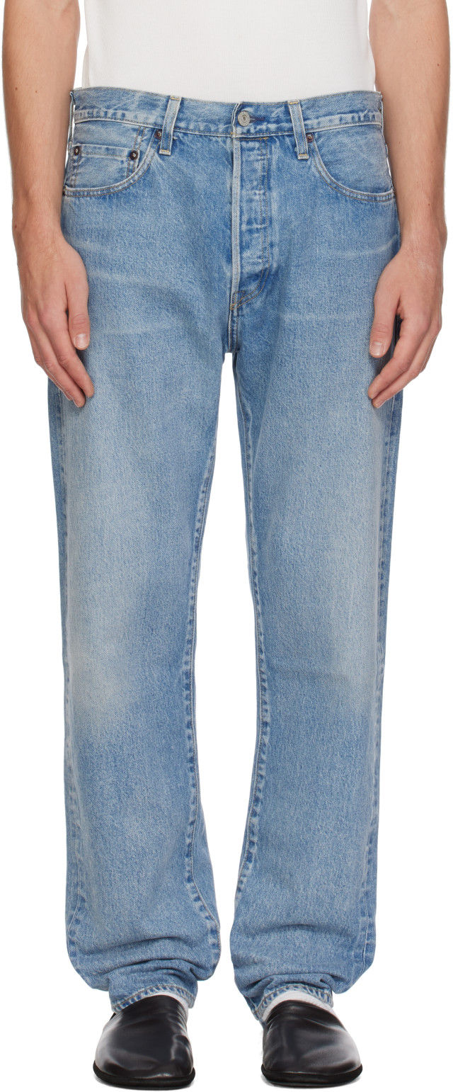 Levi's Blue Tab: Blue 1980s 501 Original Selvedge Jeans | SSENSE