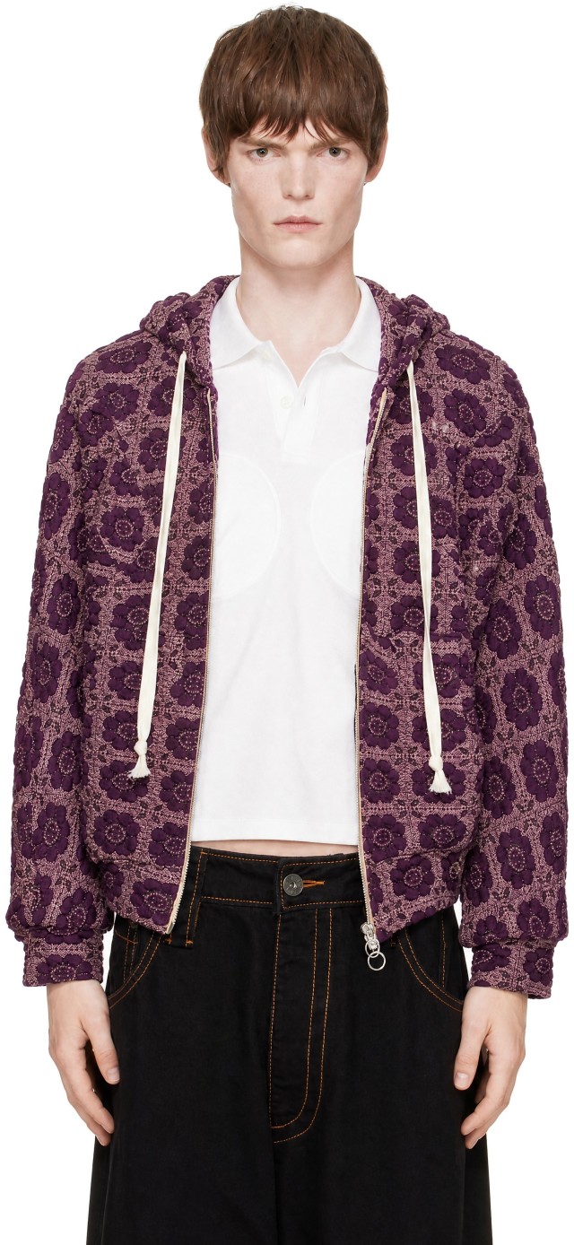 Edward Cuming: Purple Vertical Garden Flex Hoodie | SSENSE