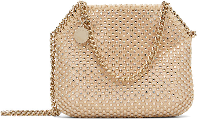 Stella McCartney: ベージュ ミニ Falabella ショルダーバッグ 