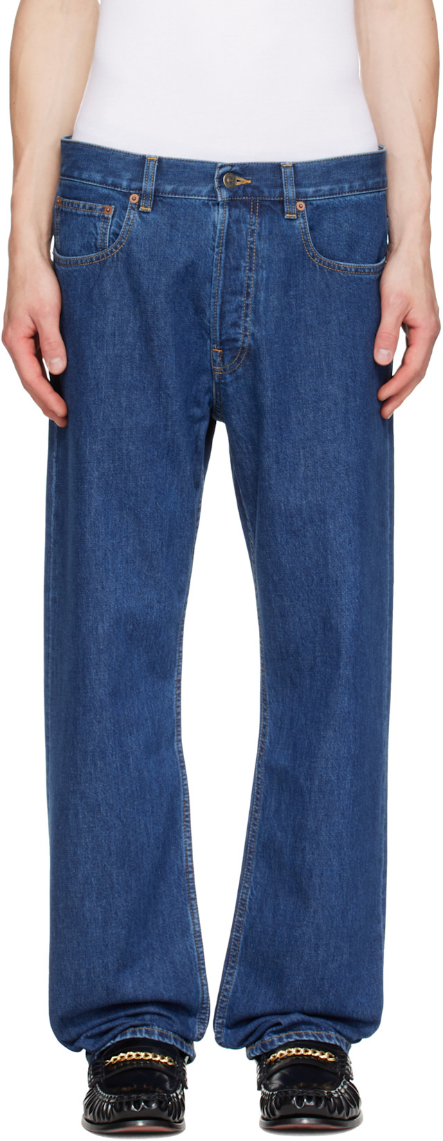 Valentino: Blue VGold Jeans | SSENSE