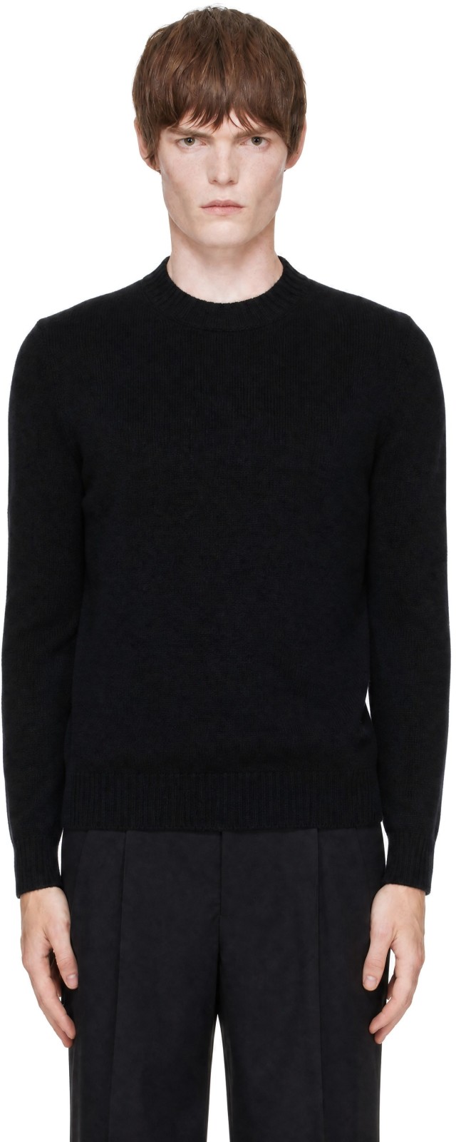 AMI Paris: ブラック Ami de Coeur カシミヤ クルーネックセーター