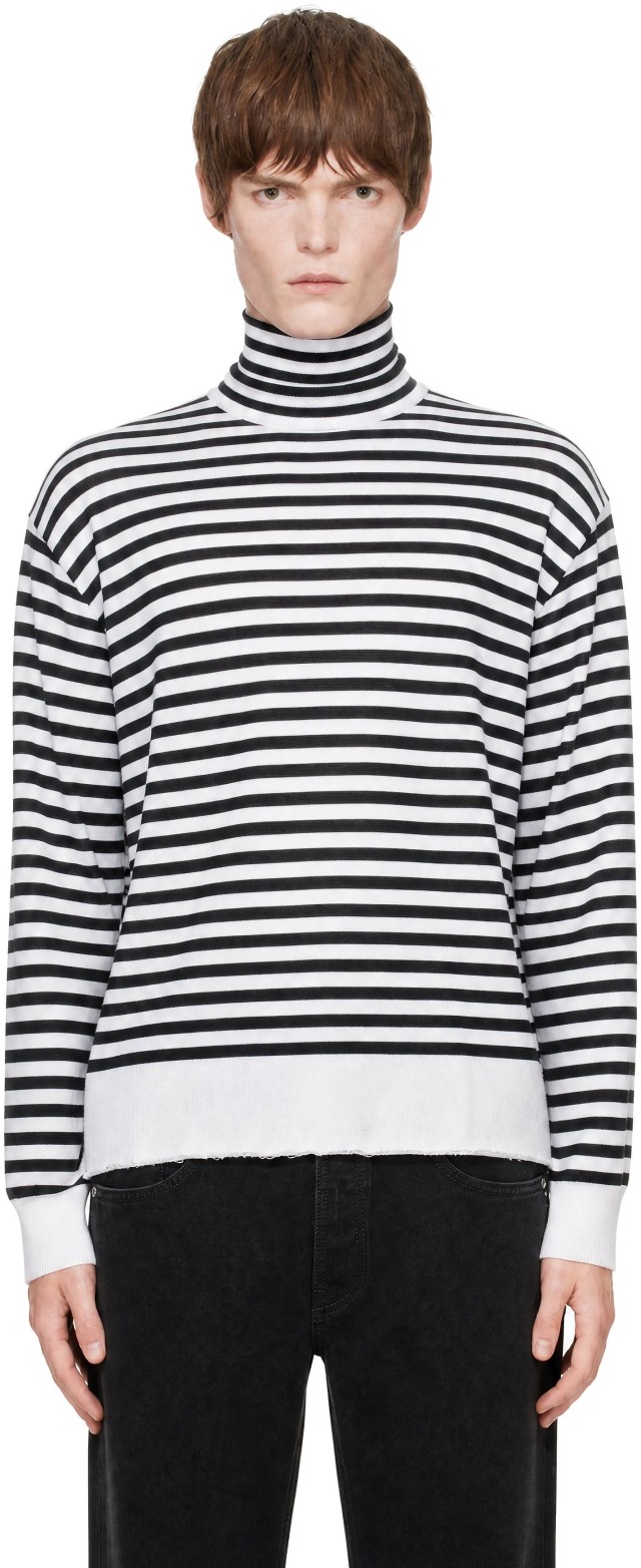 AMI Paris: ブラック＆ホワイト ウール＆シルク セーラー