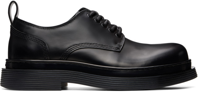 AMI Paris: Black Cow Leather Derbys | SSENSE