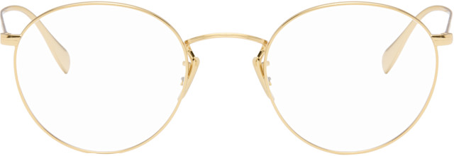Oliver Peoples: Gold Coleridge Glasses | SSENSE Canada