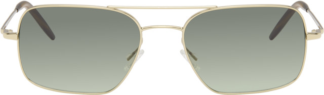 Oliver Peoples: ゴールド Victory II サングラス | SSENSE 日本