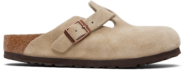 BIRKENSTOCK Boston トープ 42 新品未使用 Birkenstock: トープ Boston Soft Footbed スエードレザー レギュラー