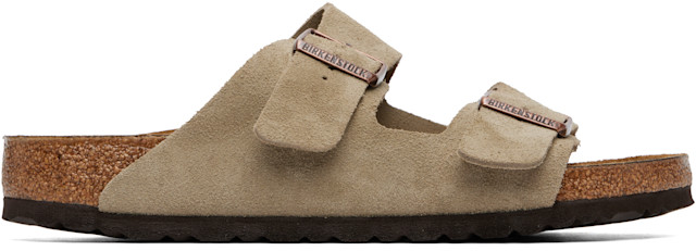BIRKENSTOCK サンダル トープ スエード 45 Birkenstock: トープ Arizona レギュラー スエード レザー サンダル