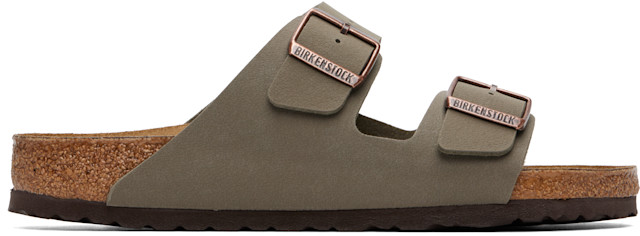 BIRKENSTOCK新品未使用グレー24.5 Birkenstock: グレー Regular Arizona Birkibuc サンダル | SSENSE 日本