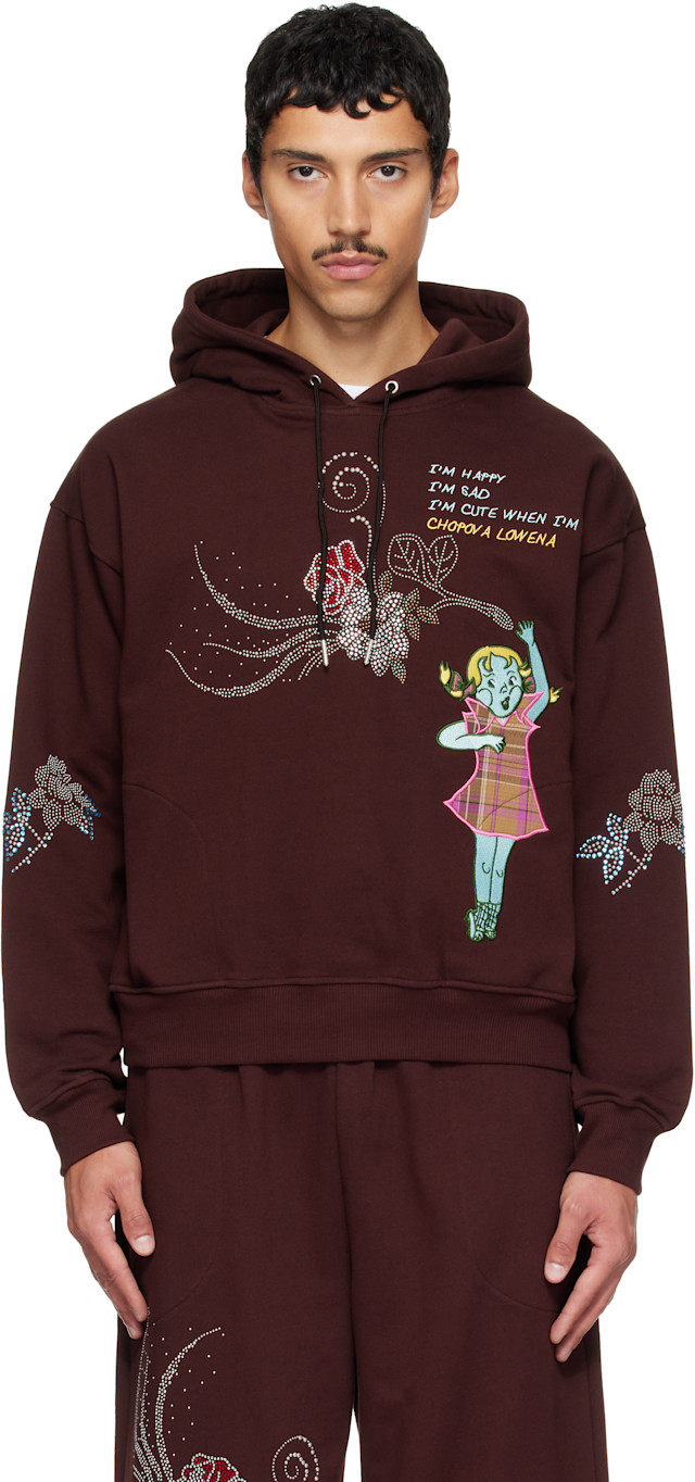 Chopova Lowena: Brown Feelings Awe Hoodie | SSENSE