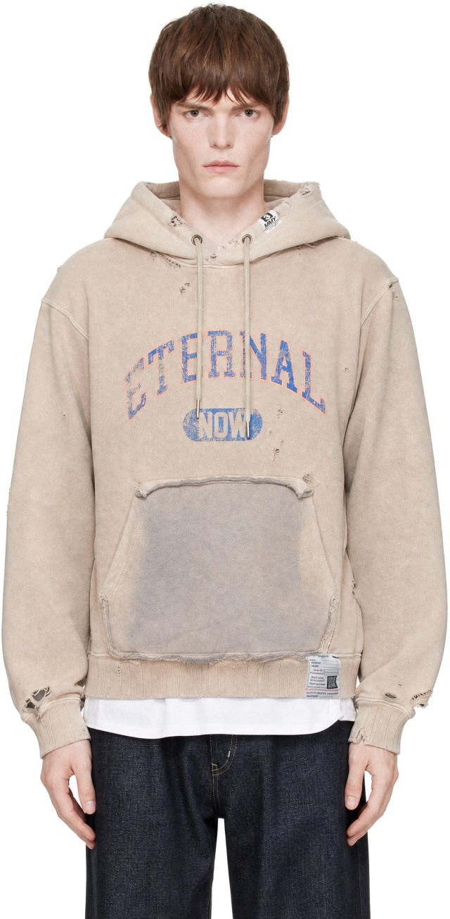 Maison MIHARA YASUHIRO: Beige Sun Faded Like Hoodie | SSENSE