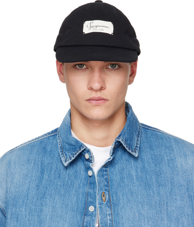JACQUEMUS: ブラック 'The Montaigne' キャップ | SSENSE 日本