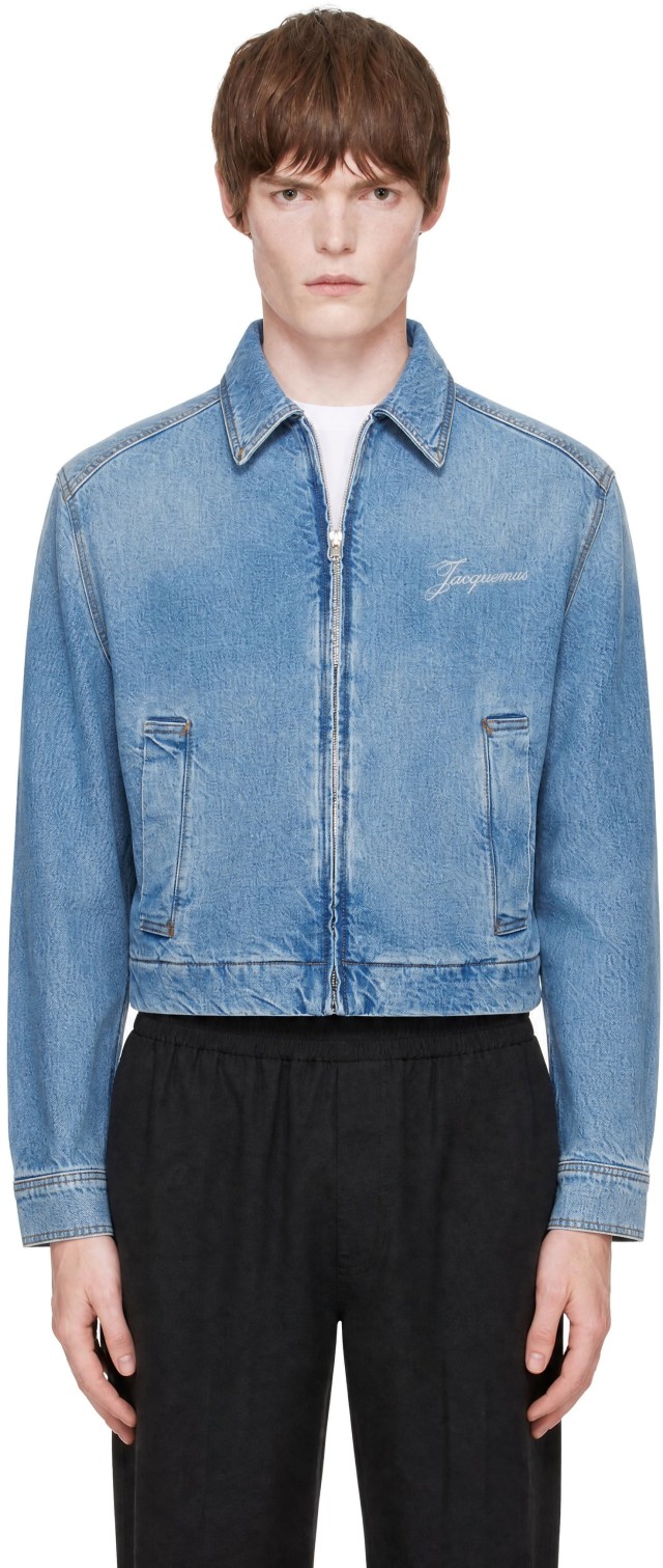 JACQUEMUS: ブルー 'La Veste de-Nîmes Canevas' デニムジャケット