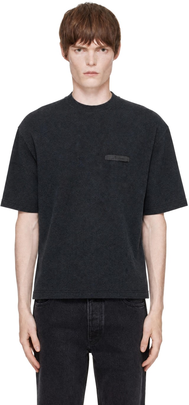 JACQUEMUS: Gray 'Le Ruban' T-shirt | SSENSE