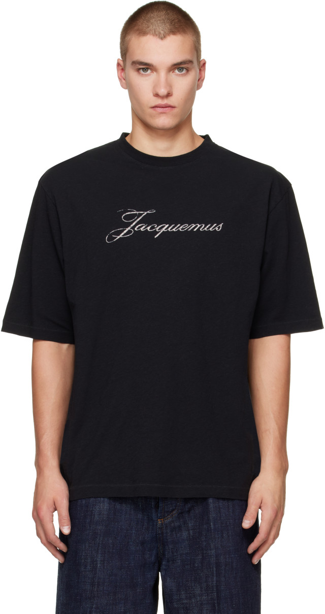 JACQUEMUS: Black 'The Jacquemus' T-shirt | SSENSE