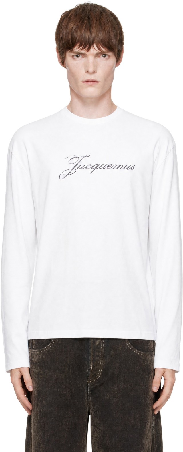 JACQUEMUS: ホワイト'The Jacquemus long-sleeve' Tシャツ | SSENSE 日本
