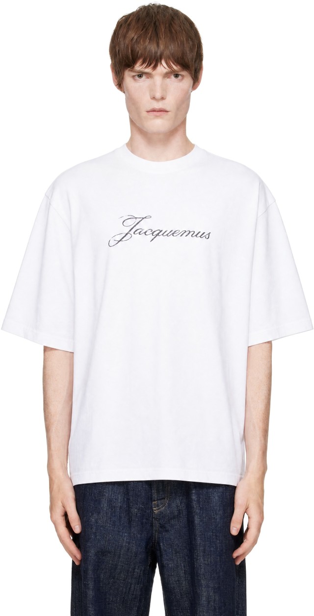 JACQUEMUS: White 'The Jacquemus' T-shirt | SSENSE