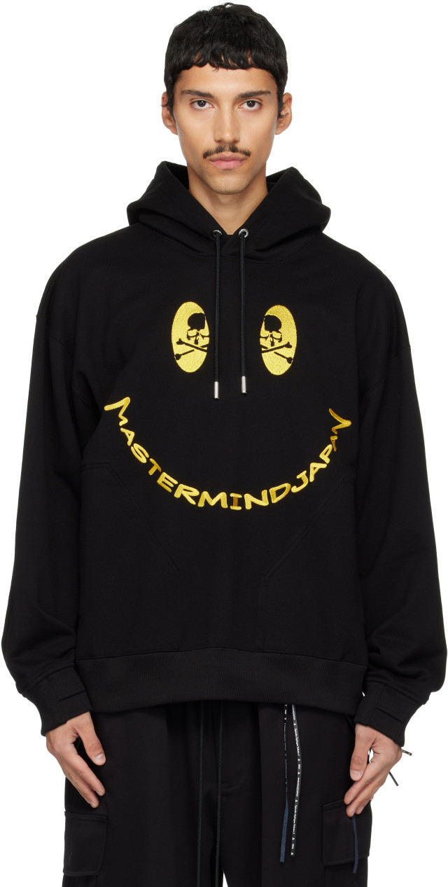 mastermind JAPAN: Black Smily Hoodie | SSENSE