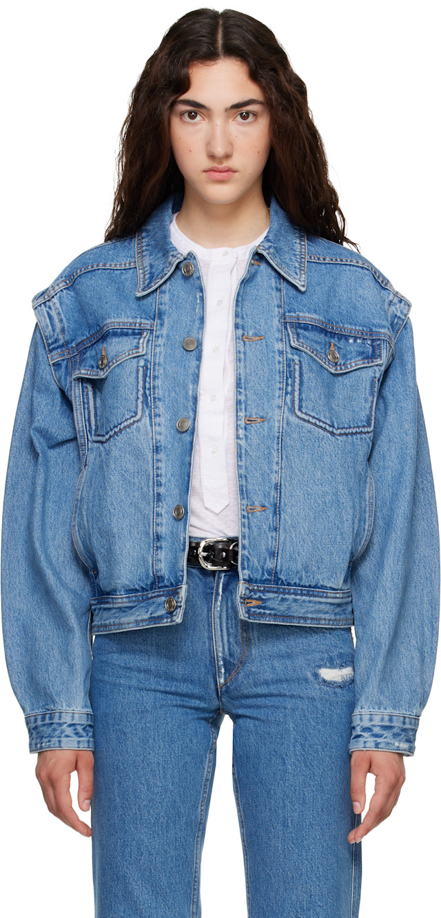 ISABEL MARANT ETOILE デニムジャケット Gジャン 長袖 Isabel Marant Etoile: Blue Zyma Denim Jacket | SSENSE