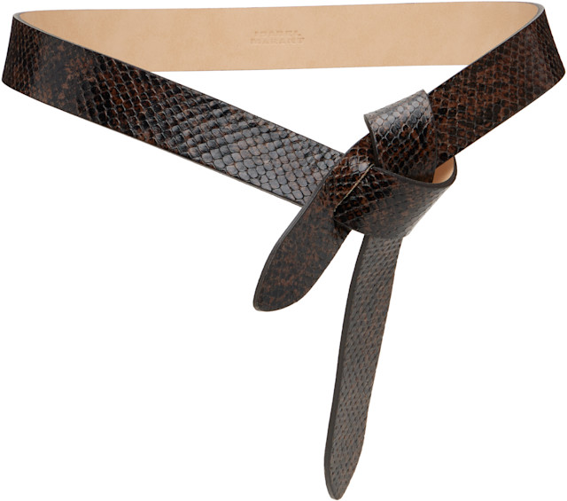 ISABEL MARANT Lecce レザーベルト ブラウン Mサイズ Isabel Marant: Brown Lecce Belt | SSENSE