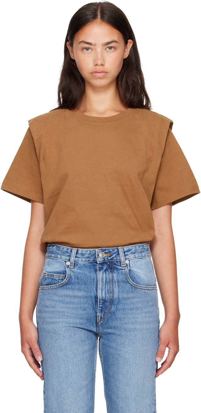 Isabel Marant: Tan Zelitos T-shirt | SSENSE