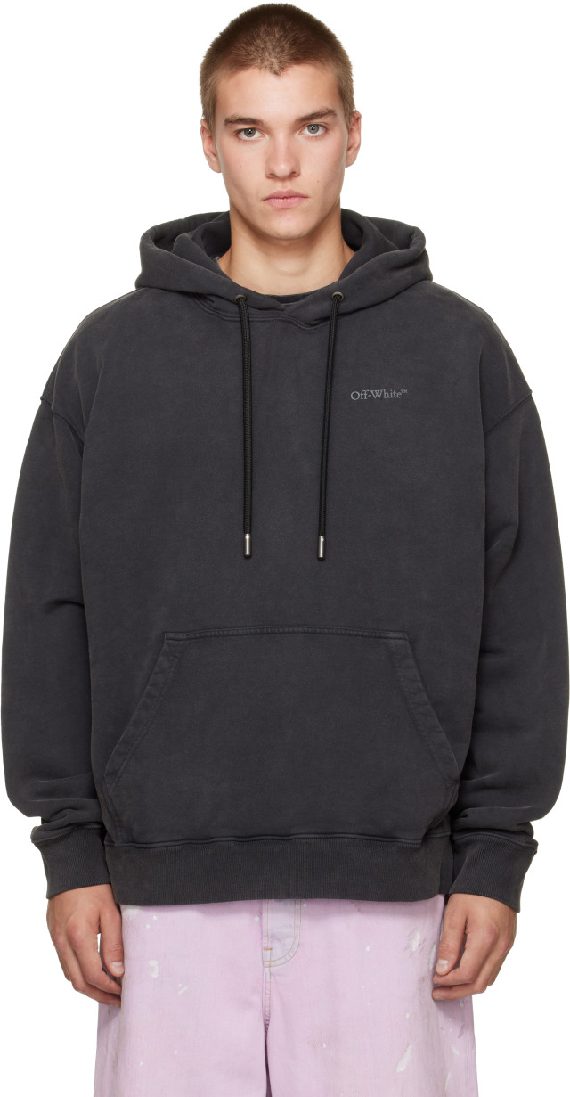 Off-White: ブラック Rugs Arrow Skate フーディ | SSENSE 日本
