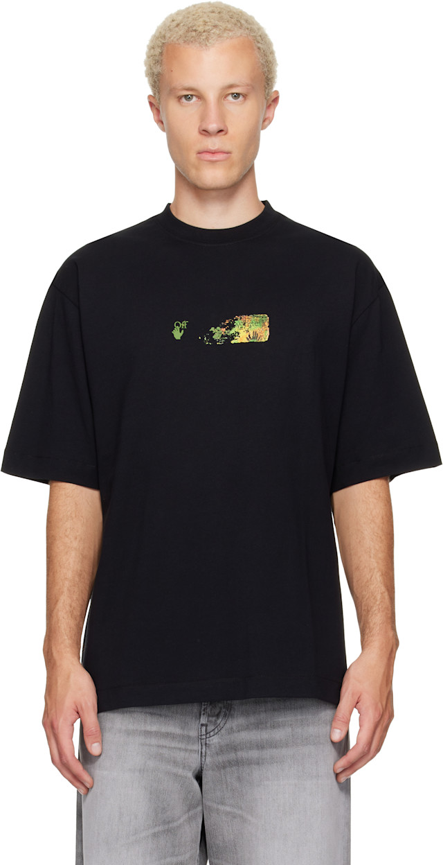 Off-White: ブラック Spices Arrow Skate Tシャツ | SSENSE 日本