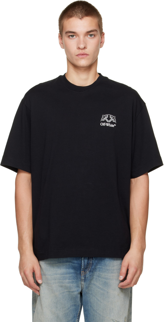 Off-White: Black Offline Half Arrow Skate S/S T-shirt | SSENSE