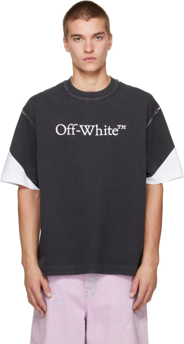 Off-White: Black & White Negative Big Bookish Skate S/S T-shirt