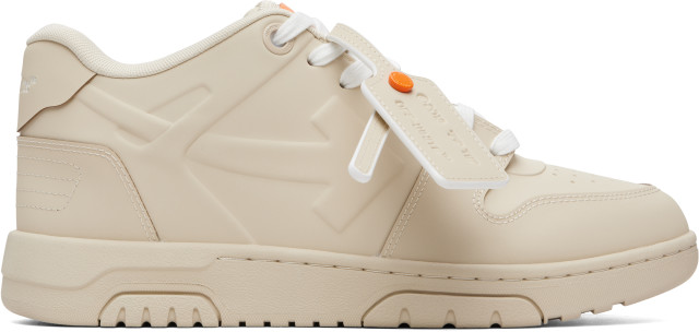 Off-White: Beige Out of Office Molded Sneakers | SSENSE Canada