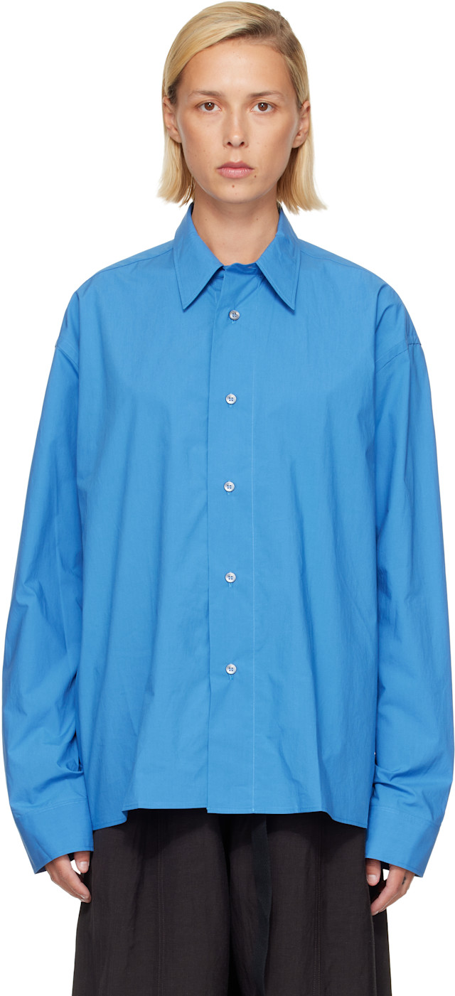 Studio Nicholson: Blue Hal Shirt | SSENSE