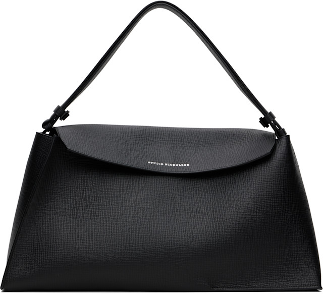 Studio Nicholson: Black Shiboru Leather Bag | SSENSE