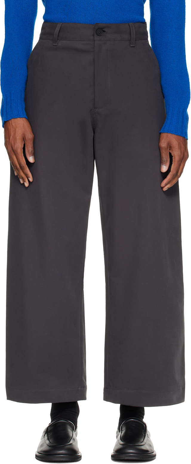 Studio Nicholson: Gray Minard Trousers | SSENSE