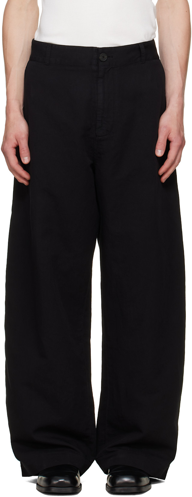 Studio Nicholson: Black Minard Trousers | SSENSE Canada
